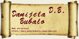 Danijela Bubalo vizit kartica